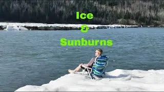 Camping on the North Saskatchewan River - Overlanders getting sunburnt