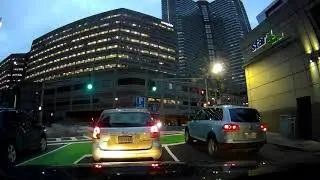 Evening drive in Boston, Massachusetts and I-90 West (Mass Turnpike)