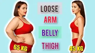 5 easy exercise for arms, breast, belly & hip fat | 15 min workout for weightloss #weightloss #viral