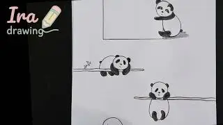 Menggambar Panda Mudah Simple dan lucu 🐼🐼🐼