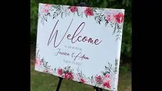 Personalised Welcome Wedding Sign Canvas Print