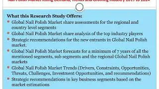 Nail Polish Market Rising Demand, Trends and Growing Industry 2019 to 2024