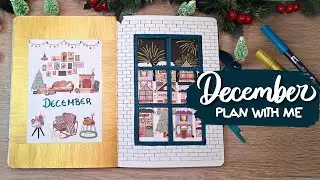 🎄  PLAN WITH ME: December Bullet Journal Set Up ⭐ Holiday Theme BuJo ✨ Christmas Village theme