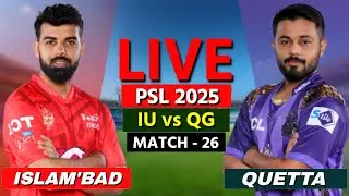 PSL Live: Quetta Gladiators vs Islamabad United, 26th Match | ISL vs QG Live | Scores & Commentary