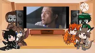 Godzilla's friends and Gamera react to Gomora vs Red King from Ultra Galaxy Mega Monster Battle