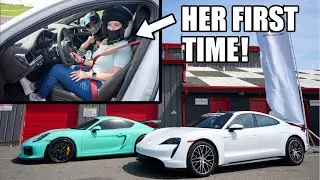 Porsche Let My Girlfriend Drive Their Cars On Track *Her First Time*