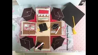 Graduation Exploding Box (Red) - Huỳnh Oanh Handmade
