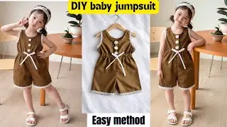 Baby jumpsuit cutting and stitching |Jumpsuit for baby girl / Dungaree dress cutting and stitching