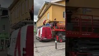 En historisk h&auml;ndelse! 14 juni 2022 Centrumskylten monteras ner f&ouml;r flytt till nya stan.