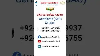 #LICQual #Safety #Auditor #certificate (SAC) #course in #islamabad #pakistan #inspireinstitute