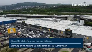 Neue Globus-Markthalle in Siegen wenige Tage vor der Er&ouml;ffnung