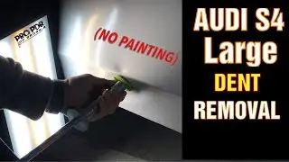 Mobile Auto Dent Repair, Atlanta Ga- Audi S4 Large Dent Removal with Paintless Dent Repair
