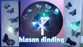 Ide kreatif membuat hiasan dinding/cara mudah membuat hiasan dinding dari CD bekas