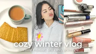 winter morning routine ❄️☕️ cozy day in my life, winter self care, grwm, morning chai and more 