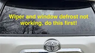 Easy fix for rear wiper and defroster.