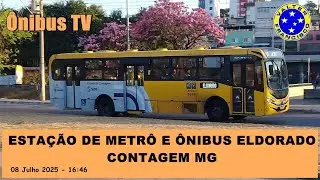 Estação Metrô e Ônibus Eldorado - CONTAGEM MG - Movimento de Ônibus
