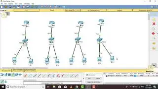 Dynamic Routing using 4 routers (RIP)