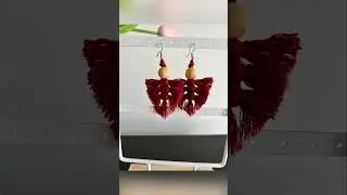 Tutorial super easy orecchini a foglia 🤗 #macrame #macrameearrings #macrameleaf