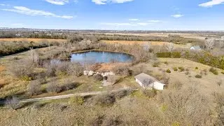 24 Acres of Peaceful Country Living Near Lawrence, KS | Ranch Home, Pond & Outbuilding/Workshop