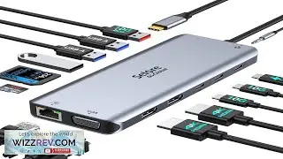 Stacja dokująca Selore USB C, podw&oacute;jny monitor, stacja dokująca do laptopa, stacja dokująca 14 w 1