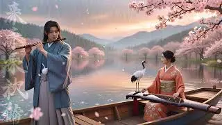 Japanese Spring Serenity &ndash; Flute & Piano Instrumental | Sakura Rain Meditation Music
