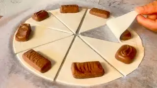 Dessert in 5 minutes! Just puff pasty and chocolate!  Incredibly tasty /easy and quick/ delicious