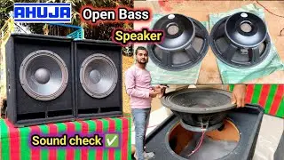 Ahuja Swx-1000 Open Bass Speaker Sound Check Video Ahuja 1000 watt Bass Testing 2026 Dj Tech Bihar