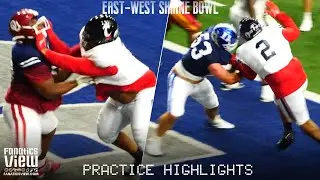 East-West Shrine Bowl Defensive Line vs. Offensive Line Rushes With Brian Parker, Dontay Corleone