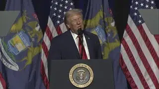 Trump offers defense of sweeping tariffs in Michigan