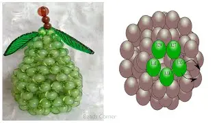 Pola Buah Pear dari Mote Manik manik/ Bead Pattern/ Handmade With Love @blitar81