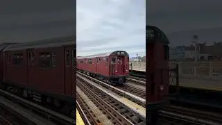 Rare | R33/36 Redbird bypassing 90th St during the Mets Opening Day #train #mta #mets #queens #fyp
