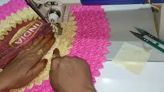 //Ghar par banaye bhut hi sunder flower paydan design// Doormat making at home //comment jarur kara/