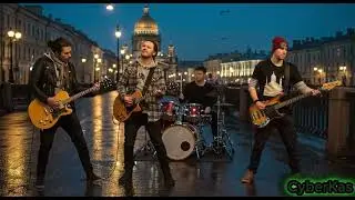 Музыка от Нейросети: CyberKas - Это Питер | AI Music & Video | Electro Metal