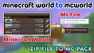 How To Make McWorld File Of Minecraft World | (Android, Zarchiver) | Convert a Zip File Into Mcpack