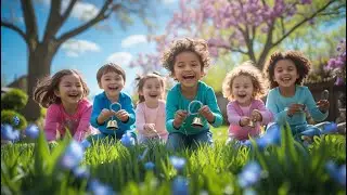 Jingle Bells Springtime Fun! | Kids Song | Sing Along | Nursery Rhyme | Easy Sing Along Song