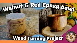 Walnut & Red Epoxy Bowl 🥣 