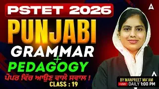 PSTET Exam Preparation 2026 | PSTET Punjabi Grammar / Pedagogy Class | by Manpreet Ma'am #19