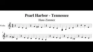 Tennessee Violin Sheet Music (Pearl Harbor Movie)  - Easy Sight-reading and Play Along