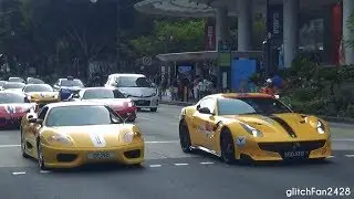 Ferrari 70th Anniversary Parade passing Dhoby Ghaut