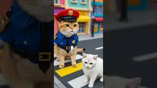 Police Cat Caught Him 😂🚨 #cat #cats #catshorts #catlovers