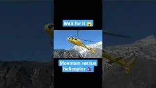 rescue helicopter pilot showing his skill in Himalayan mountain nepal