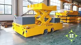 5T Battery-Powered Trackless Cart with Custom V-Lift Platform