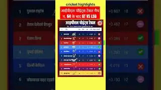IPL 2025 Points Table after 64 Matches 🔥 #LSGvsDC #ipl2025 #rcb #GujaratTitans