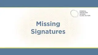Missing Information &ndash; Missing Signatures