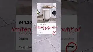 Rolling laundry cart on wheels: affordable organization!#laundry #laundrycart