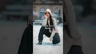 Winter poses | Pose to try in Snow | Minisha Pathak #photography #poseideas #snow #shorts #hoodie