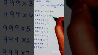 Awesome tables trick #fastandeasymaths #shorts #ytshorts #viralvideo #shortsvideo #viral
