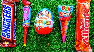 ASMR Most Popular Candys / some lots of colorful rainbow lollipop candy / unpacking chocolate eat