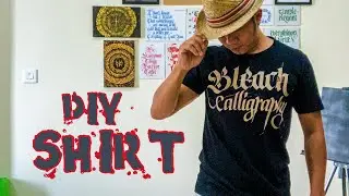 DIY SHIRT | Bleach Calligraphy