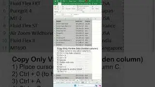 Копировать только видимые ячейки &mdash; советы и подсказки по работе в Excel #shorts